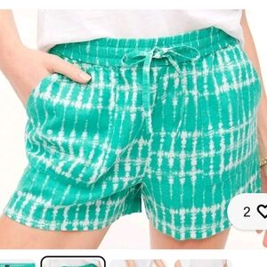 J. Crew Teal Tie-Dye Women's Shorts Size M